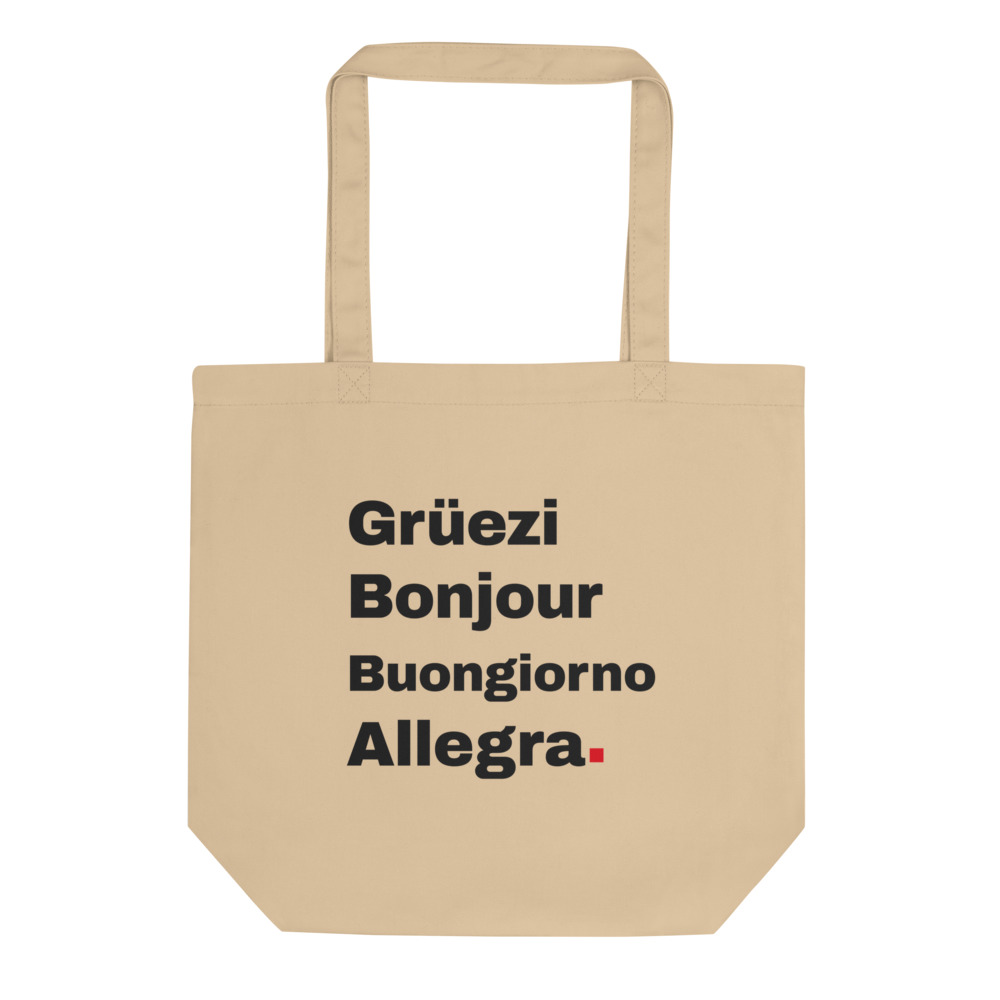 Grüezi · Bonjour · Buongiorno · Allegra — BAGS